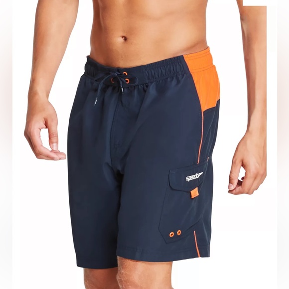 Speedo Swim Speedo Mens Blue Orange Marino Sport Vaporplus 9 Swim